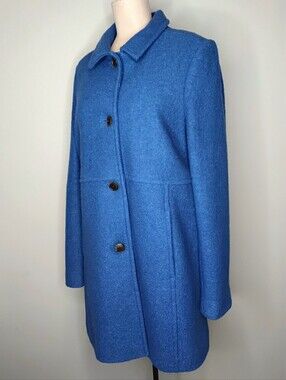 Lands End Boiled Wool Coat